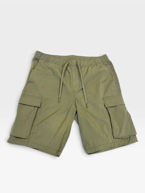 H&M Men’s Olive Green Cargo Shorts Drawstring Utility Pockets Size M